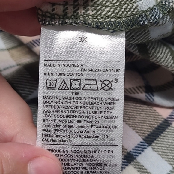 Old Navy 3X long sleeve flannel NWOT - Picture 6 of 6